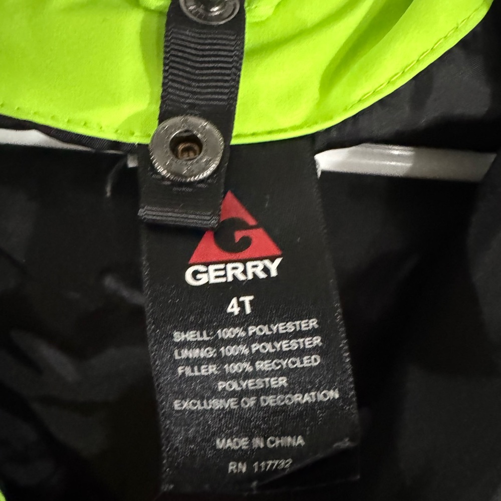 Gerry Kids Jacket - Neon Green and Black